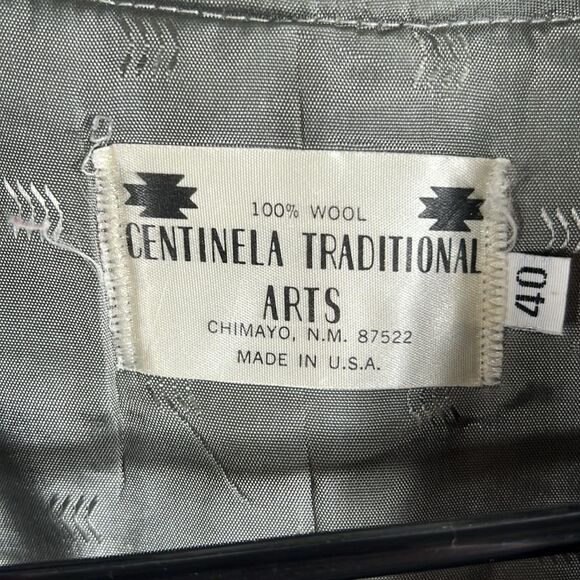 🔥🔥 Vintage CHIMAYOWEAVERS C.T.A. Native American Hand Weaved Aztec Western VES - Picture 4 of 10